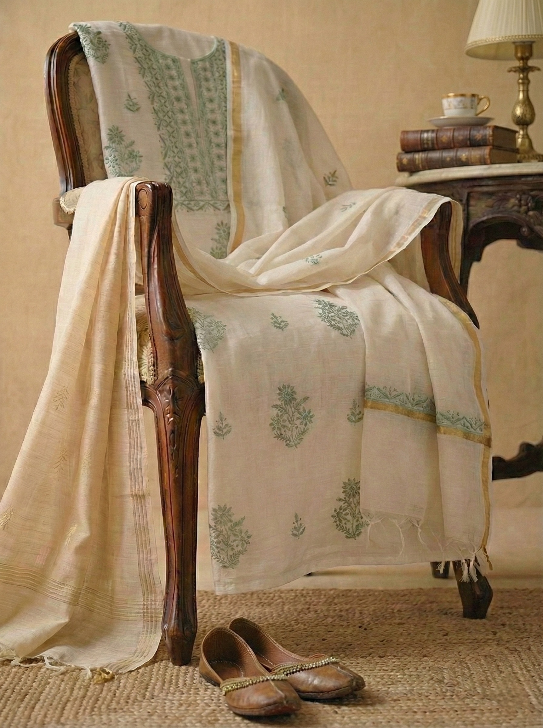 Ivory Meadow Kurta Dupatta Set