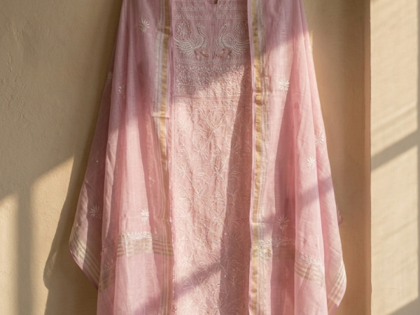 Peacock Pearl Kurta Dupatta Set