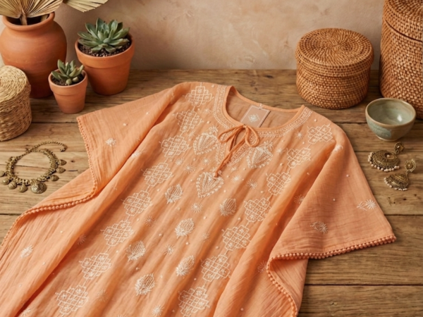 Coral Peach Kaftan