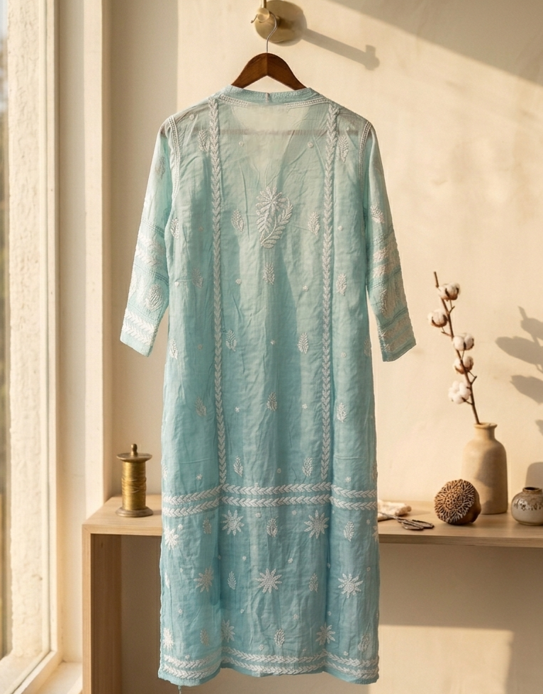 Aqua Breeze Muslin Kurta