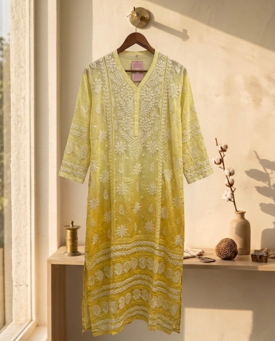 Marigold Muslin Kurta