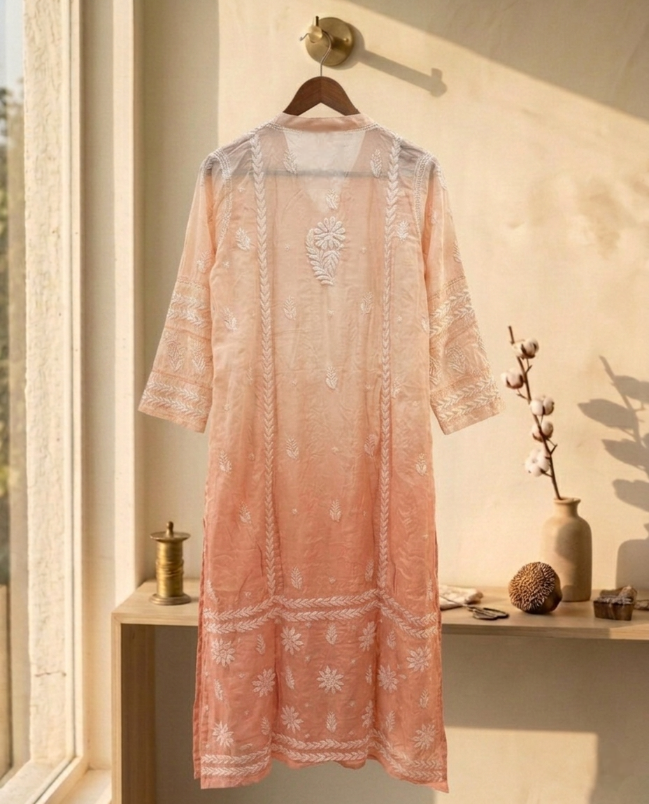 Sunrise Peach Muslin Kurta