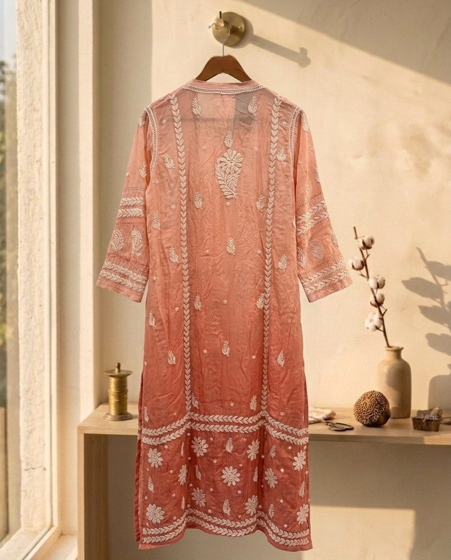 Terracotta Muslin Kurta