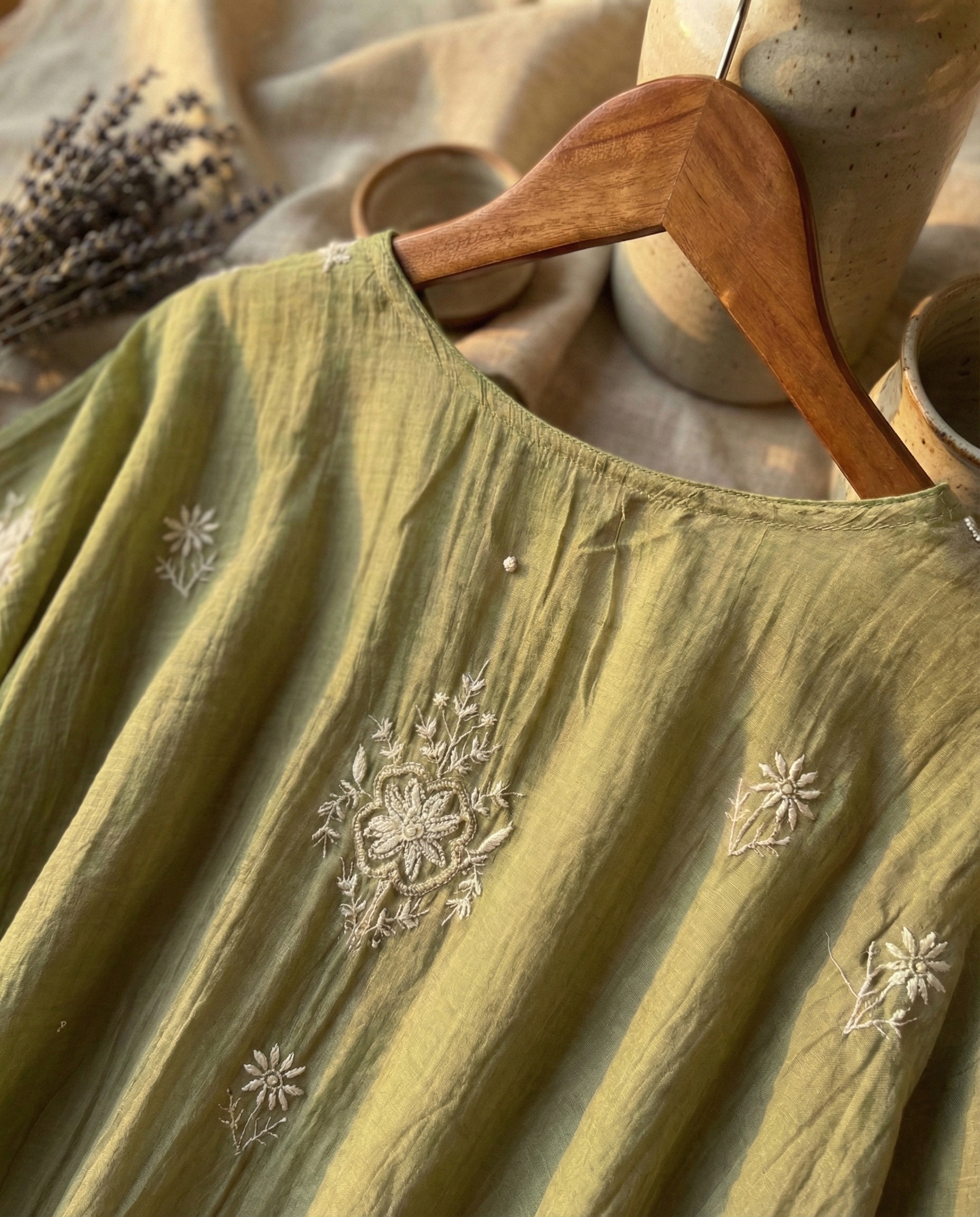Sage Green Kaftan - Image 4