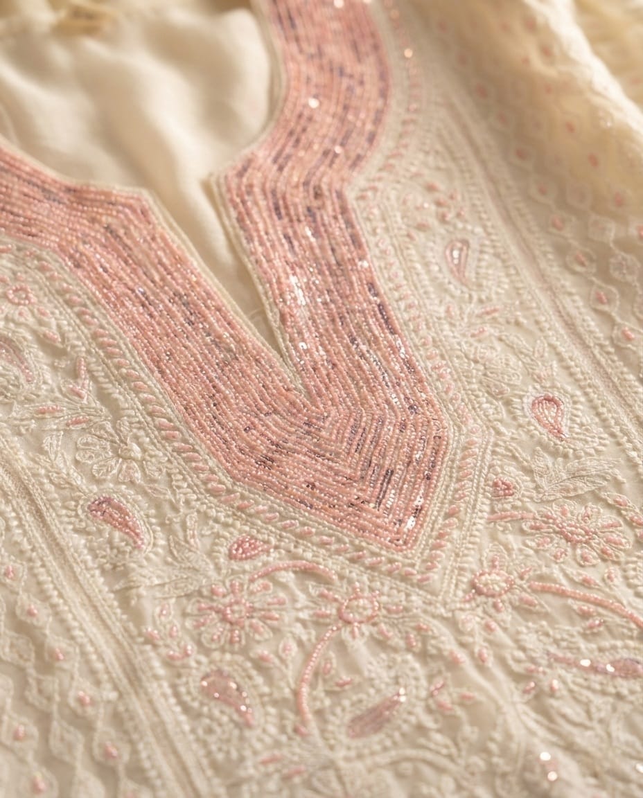Ivory Dew Kurta Dupatta Set