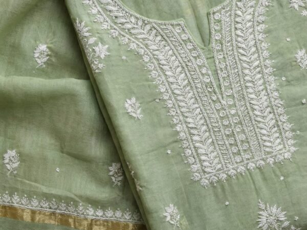 Spring Green Kurta Dupatta Set