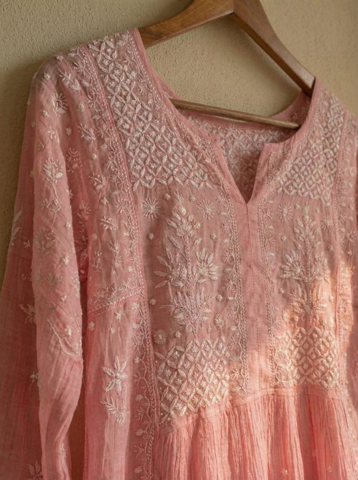 Blush Bloom Kurta Dupatta Set - Image 4