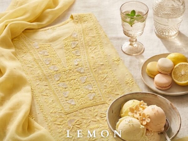 Lemon Sorbet Kurta Dupatta Set
