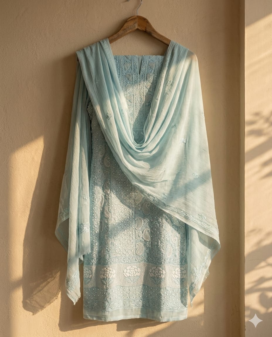 Minty Cool Kurta Dupatta Set
